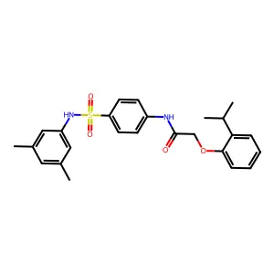 N-[4-[(3,5-dimethylphenyl)sulfamoyl]phenyl]-2-(2-propan-2-ylphenoxy)acetamide structure