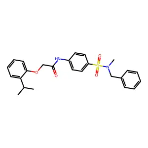 N-[4-[benzyl(methyl)sulfamoyl]phenyl]-2-(2-propan-2-ylphenoxy)acetamide structure