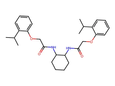 2-(2-propan-2-ylphenoxy)-N-[2-[[2-(2-propan-2-ylphenoxy)acetyl]amino]cyclohexyl]acetamide structure