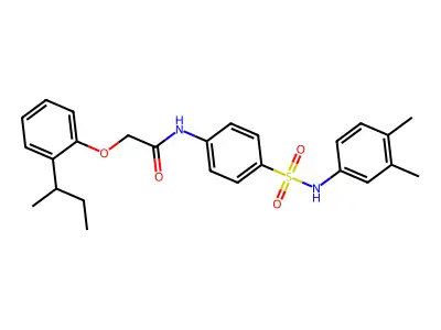 2-(2-butan-2-ylphenoxy)-N-[4-[(3,4-dimethylphenyl)sulfamoyl]phenyl]acetamide structure