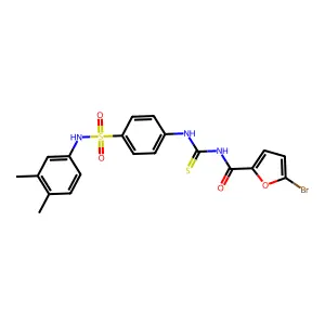 5-bromo-N-[[4-[(3,4-dimethylphenyl)sulfamoyl]phenyl]carbamothioyl]furan-2-carboxamide structure