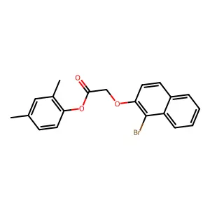 2,4-Dimethylphenyl 2-(1-bromo-2-naphthyloxy)acetate structure