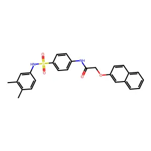 N-[4-[(3,4-dimethylphenyl)sulfamoyl]phenyl]-2-naphthalen-2-yloxyacetamide structure