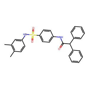 N-[4-[(3,4-dimethylphenyl)sulfamoyl]phenyl]-2,2-diphenylacetamide structure