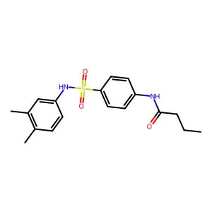 N-(4-{[(3,4-dimethylphenyl)amino]sulfonyl}phenyl)butanamide structure