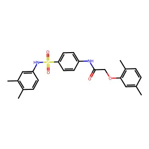 2-(2,5-dimethylphenoxy)-N-[4-[(3,4-dimethylphenyl)sulfamoyl]phenyl]acetamide structure