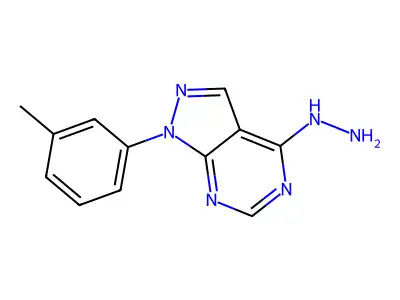1-(3-Methylphenyl)pyrazolo[5,4-d]pyrimidine-4-ylhydrazine structure