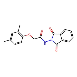 2-(2,4-dimethylphenoxy)-N-(1,3-dioxo-1,3-dihydro-2H-isoindol-2-yl)acetamide structure