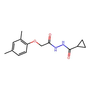 N'-[2-(2,4-dimethylphenoxy)acetyl]cyclopropanecarbohydrazide structure