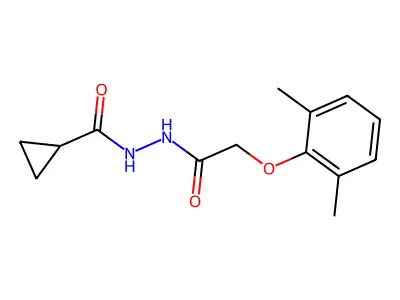 N'-[2-(2,6-dimethylphenoxy)acetyl]cyclopropanecarbohydrazide structure