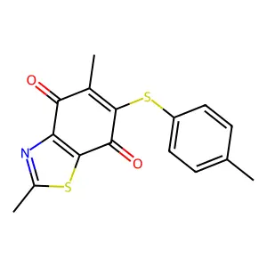 4,7-Benzothiazoledione, 2,5-dimethyl-6-[(4-methylphenyl)thio]- structure