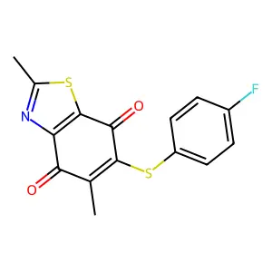 4,7-Benzothiazoledione, 6-[(4-fluorophenyl)thio]-2,5-dimethyl- structure