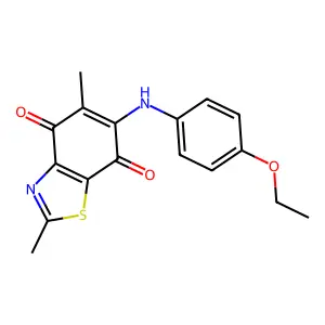 6-(4-Ethoxyanilino)-2,5-dimethyl-1,3-benzothiazole-4,7-dione structure