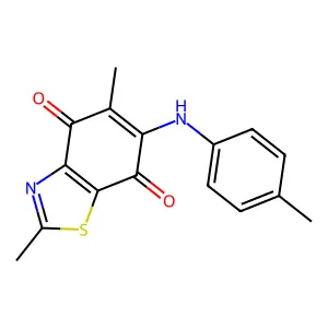 2,5-Dimethyl-6-(4-methylanilino)-1,3-benzothiazole-4,7-dione structure