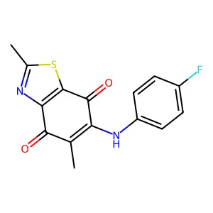 6-(4-Fluoroanilino)-2,5-dimethyl-1,3-benzothiazole-4,7-dione structure