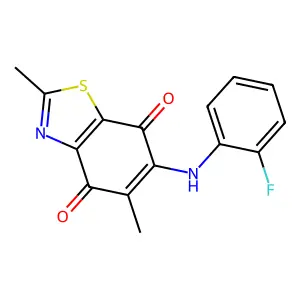 6-(2-Fluoroanilino)-2,5-dimethyl-1,3-benzothiazole-4,7-dione structure