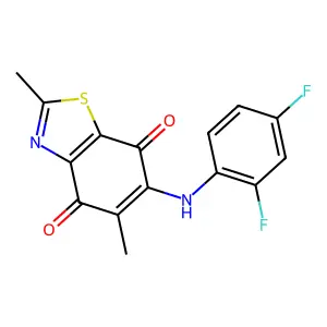 4,7-Benzothiazoledione, 6-[(2,4-difluorophenyl)amino]-2,5-dimethyl- structure