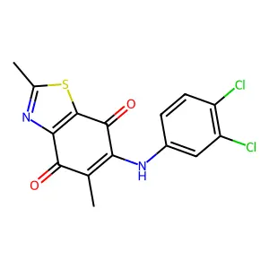 4,7-Benzothiazoledione, 6-[(3,4-dichlorophenyl)amino]-2,5-dimethyl- structure