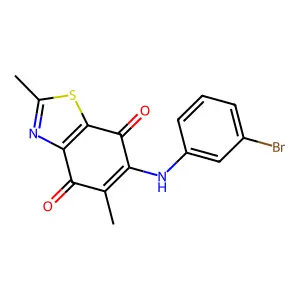 4,7-Benzothiazoledione, 6-[(3-bromophenyl)amino]-2,5-dimethyl- structure