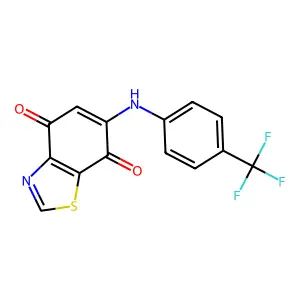 6-[4-(Trifluoromethyl)anilino]-1,3-benzothiazole-4,7-dione structure