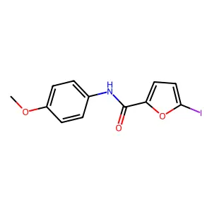 5-iodo-N-(4-methoxyphenyl)furan-2-carboxamide structure