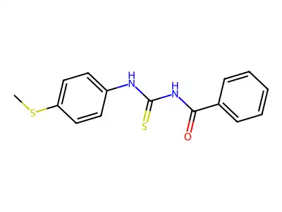 N-benzoyl-N'-[4-(methylsulfanyl)phenyl]thiourea structure