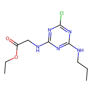 Ethyl 2-[[4-chloro-6-(propylamino)-1,3,5-triazin-2-yl]amino]acetate structure