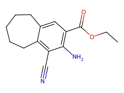 ethyl 3-amino-4-cyano-6,7,8,9-tetrahydro-5H-benzo[7]annulene-2-carboxylate structure