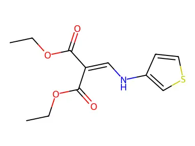 Diethyl 2-((thiophen-3-ylamino)methylene)malonate structure