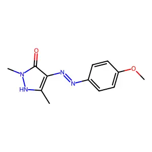 4-[(4-Methoxyphenyl)diazenyl]-2,5-dimethyl-1H-pyrazol-3-one structure