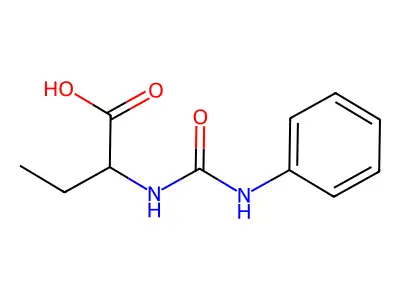 2-(Phenylcarbamoylamino)butanoic acid structure