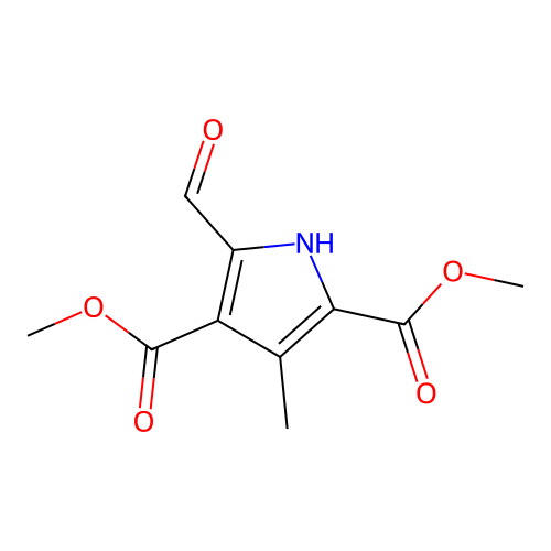1H-Pyrrole-2,4-dicarboxylic acid, 5-formyl-3-methyl-, dimethyl ester structure