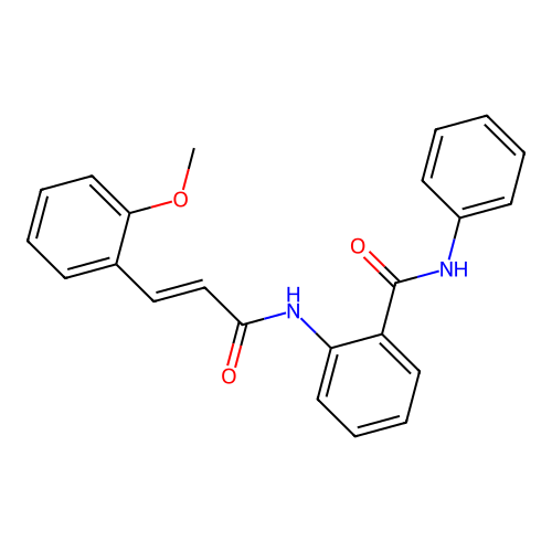 2-{[(2E)-3-(2-methoxyphenyl)prop-2-enoyl]amino}-N-phenylbenzamide structure