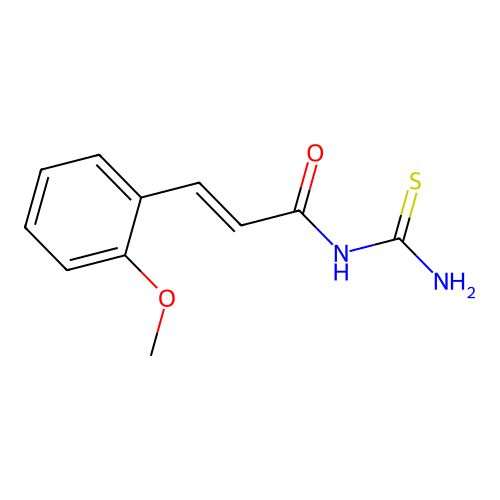 (E)-N-carbamothioyl-3-(2-methoxyphenyl)acrylamide structure