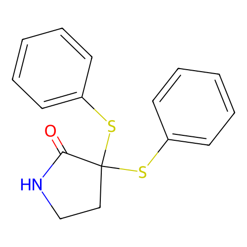 3,3-Bis(phenylsulfanyl)-2-pyrrolidinone structure