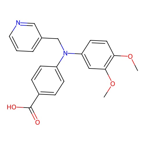 Benzoic acid, 4-[(3,4-dimethoxyphenyl)(3-pyridinylmethyl)amino]- structure