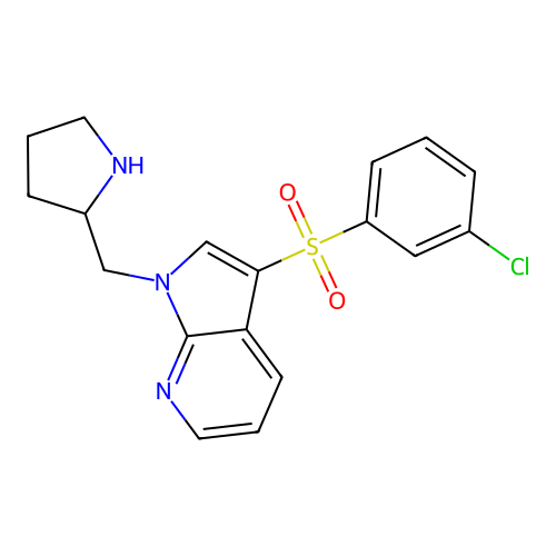 3-(3-Chlorophenylsulfonyl)-1-(pyrrolidin-2-ylmethyl)-1H-pyrrolo[2,3-b]pyridine structure