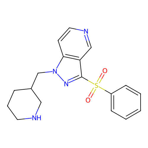 1h-Pyrazolo[4,3-c]pyridine,3-(phenylsulfonyl)-1-(3-piperidinylmethyl)- structure