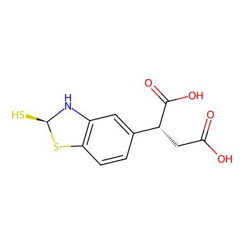 (Benzothiazol-2-ylthio)succinic acid structure