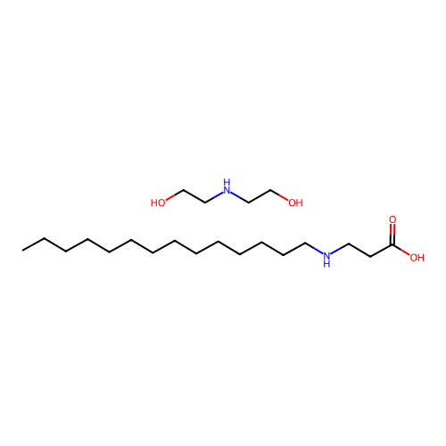 beta-Alanine, N-tetradecyl-, compd. with 2,2'-iminobis[ethanol] (1:1) structure
