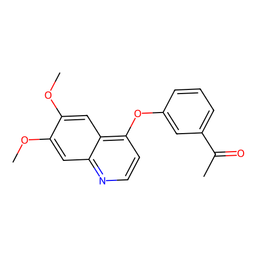Ethanone, 1-[3-[(6,7-dimethoxy-4-quinolinyl)oxy]phenyl]- structure