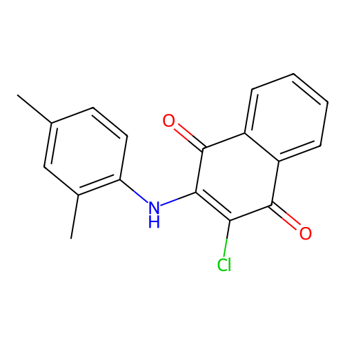 3-Chloro-2-(2,4-dimethylanilino)-1,4-naphthoquinone structure