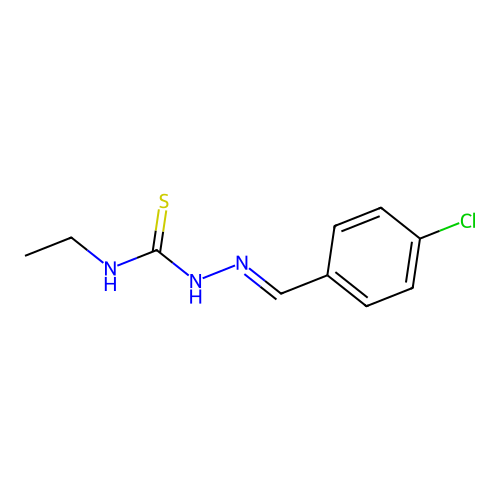 1-[(4-Chlorophenyl)methylideneamino]-3-ethylthiourea structure