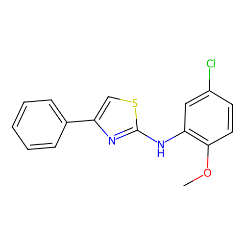 N-(5-chloro-2-methoxyphenyl)-4-phenyl-1,3-thiazol-2-amine structure