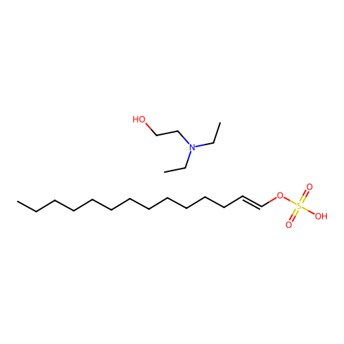 Tetradecen-1-ol, 1-(hydrogen sulfate), compd. with 2-(diethylamino)ethanol (1:1) structure