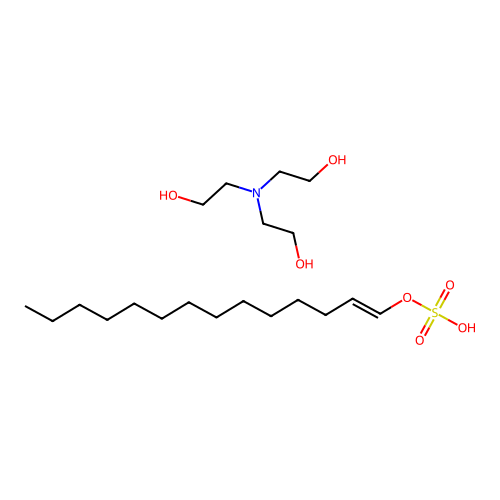 Tetradecenyl sulfate (1:1), triethanolamine salt structure