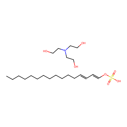 Hexadecadienyl sulfate (1:1), triethanolamine salt structure