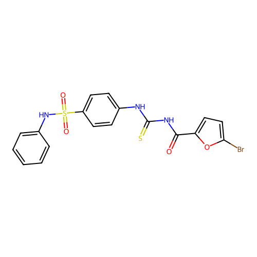 5-bromo-N-[[4-(phenylsulfamoyl)phenyl]carbamothioyl]furan-2-carboxamide structure