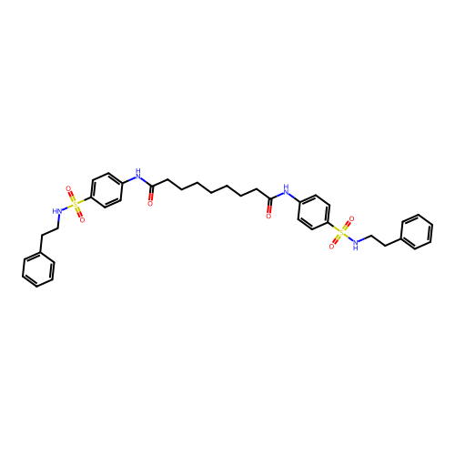 N,N'-bis{4-[(2-phenylethyl)sulfamoyl]phenyl}nonanediamide structure