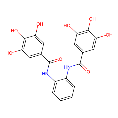 3,4,5-trihydroxy-N-[2-[(3,4,5-trihydroxybenzoyl)amino]phenyl]benzamide structure
